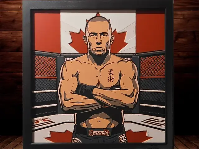 HueForge model: Georges St-Pierre (GSP) - UFC Fighter - 200x200 HF by Side Quest Hues