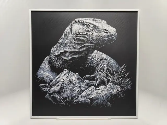 HueForge model: Komodo Dragon - Hueforge by BeaN