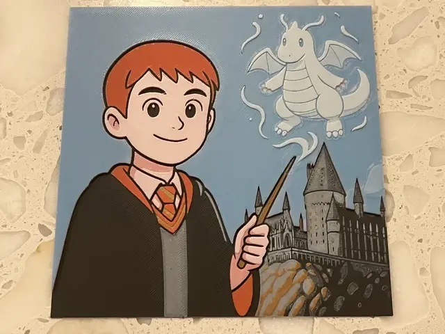 HueForge model: Hogwarts Student Summoning Dragonite Patronus by FantasyZ