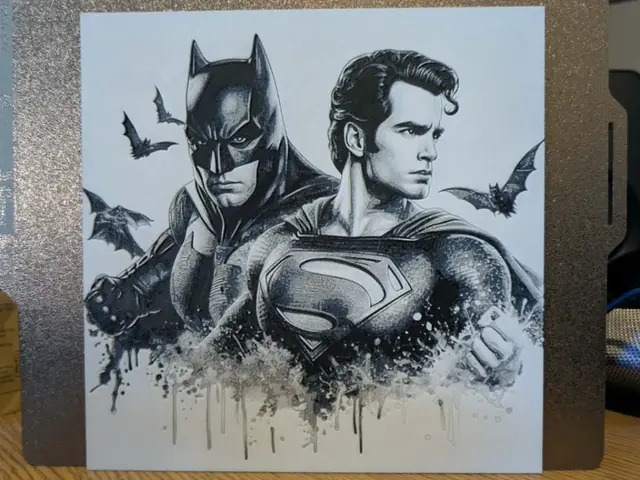 HueForge model: Batman and superman - hueforge by 3dGlow