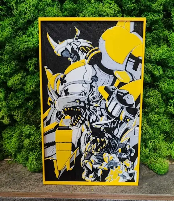 HueForge model: Evolution of WarGreymon by Garuda3D