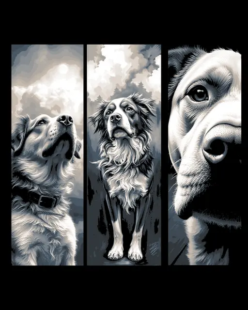 HueForge model: Portraits of our best friends - Puppies part 43 - Set of Bookmarks by BooneCo3d