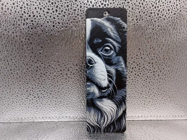 HueForge model: Tibetan Spaniel Bookmark – Hueforge by Borishotch Industries