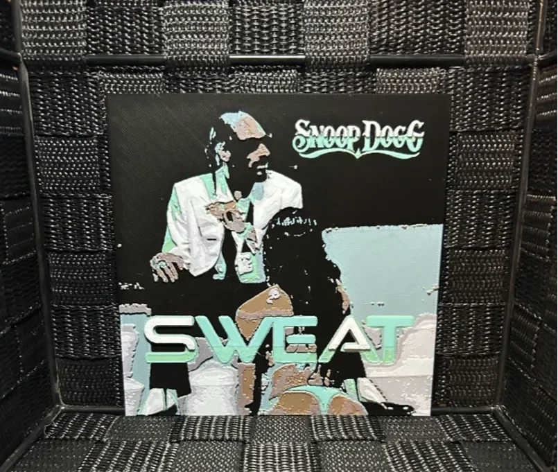 Hueforge Music Poster - Snoop Dogg Sweat - by JoDau HueForge model: Hueforge Music Poster - Snoop Dogg Sweat - by JoDau