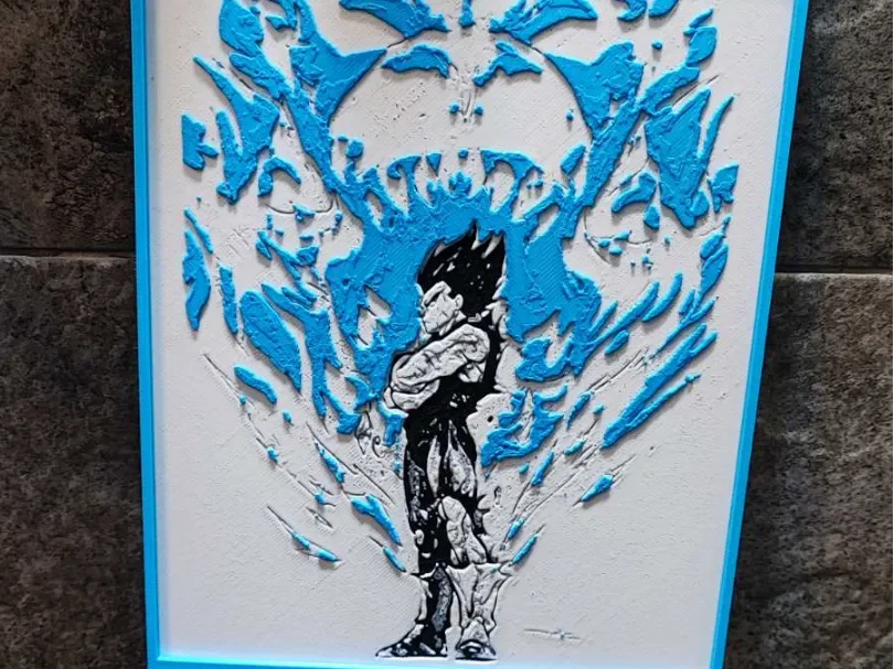 Vegeta Aura by Garuda3D HueForge model: Vegeta Aura by Garuda3D