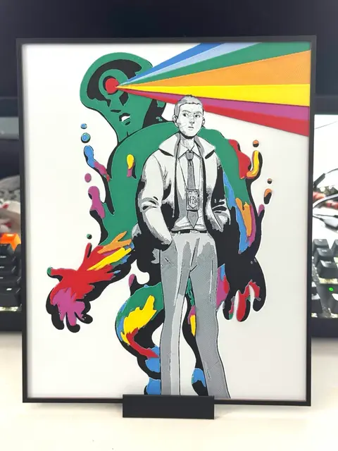 HueForge model: Absolute Martian Manhunter Spectrum by Strata Prints