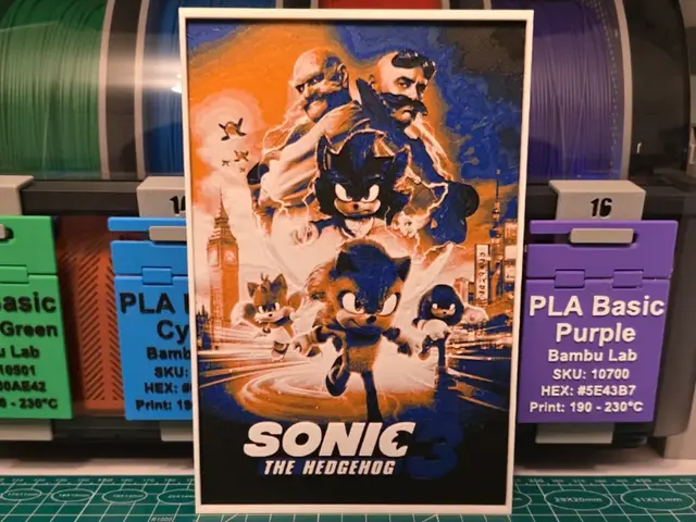 Sonic the Hedgehog 3 Movie Poster - Hueforge Art