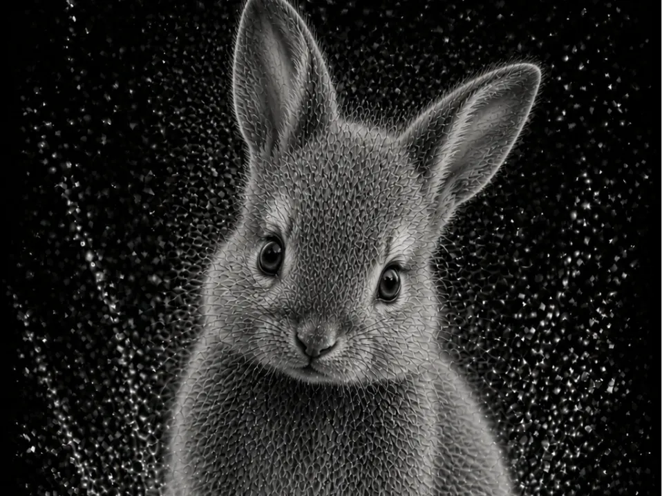 Baby Rabbit – Baby Animals Series EASY PRINT by Hueforge Maker HueForge model: Baby Rabbit – Baby Animals Series EASY PRINT by Hueforge Maker