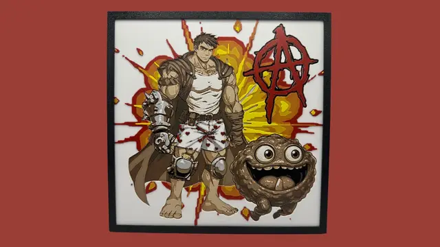 HueForge model: Carl and Sir Rendelgore - Dungeon Crawler Carl Hueforge by Canadian Gamer
