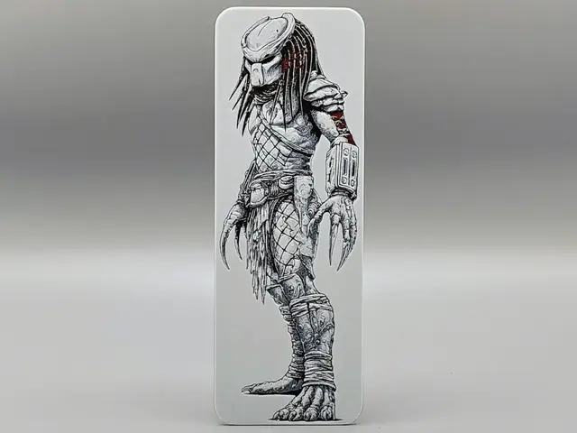 HueForge model: Predator Yautja Warrior Bookmark - 0.2 Nozzle by Sarge