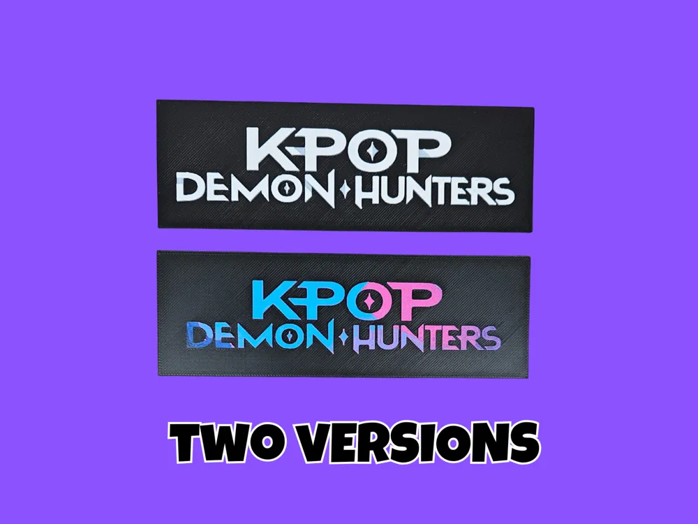 KPOP Demon Hunters Logo Bookmark by Canadian Gamer HueForge model: KPOP Demon Hunters Logo Bookmark by Canadian Gamer