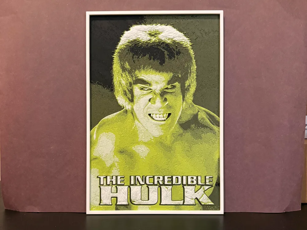 The Incredible Hulk Hueforge by Estiv HueForge model: The Incredible Hulk Hueforge by Estiv