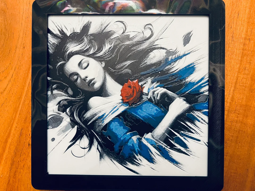 Sleeping Beauty (Aurora) by JustBe 3D Printing HueForge model: Sleeping Beauty (Aurora) by JustBe 3D Printing