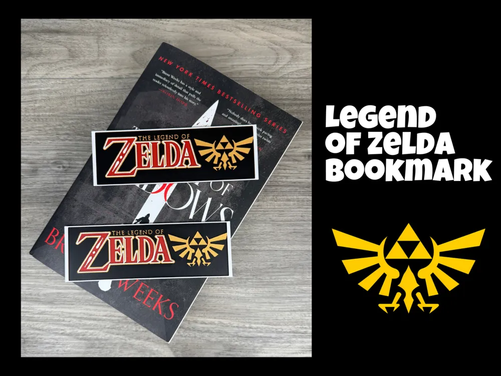 Legend of Zelda Logo Bookmark by Canadian Gamer HueForge model: Legend of Zelda Logo Bookmark by Canadian Gamer