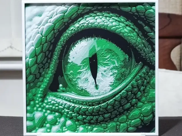 HueForge model: Eye Of The Dragon - HueForge 3 Color by BoDad