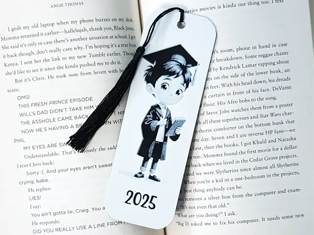 HueForge model: No AMS Needed. Boy Grad bookmark, Hueforge by Dame Jo