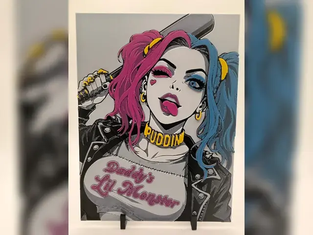 HueForge model: Daddy's Lil Monster Harley Quinn Hueforge Panel by Thadius