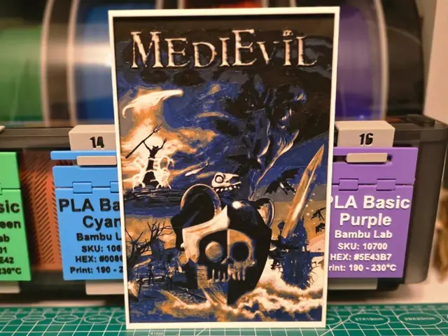 HueForge model: MediEvil Game Poster - Hueforge Art by Lumpy3D