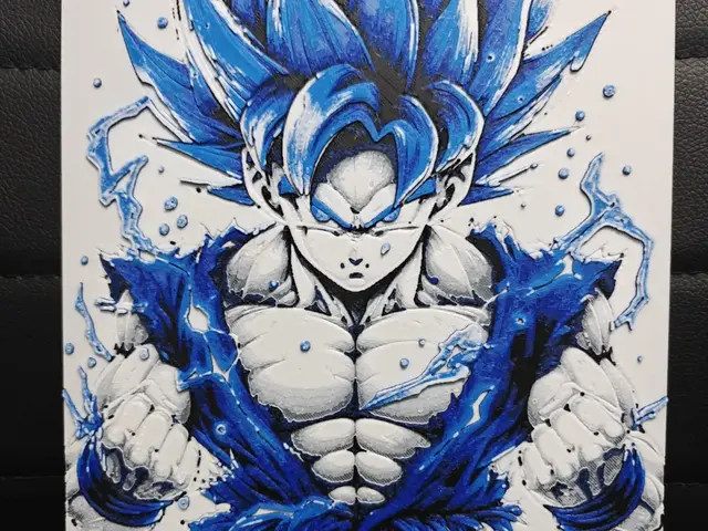 HueForge model: Goku SSJ Blue by TheHueforgeLady