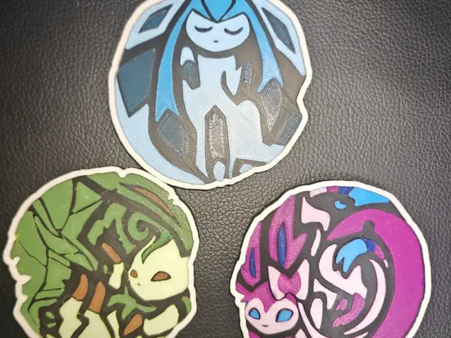 Sylveon Leafeon Glaceon coaster set 2/3