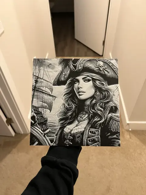 HueForge model: Female Pirate 2 Art Hueforge by RP47 Designs