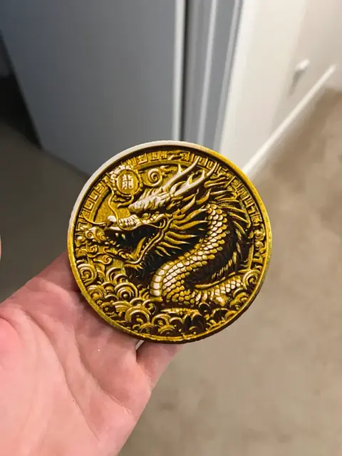 HueForge model: Year of the Dragon Coin Medal NO AMS Needed by RP47 Designs