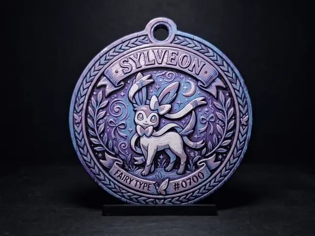 HueForge model: Sylveon #0700 - Pokemon Ornament by LED