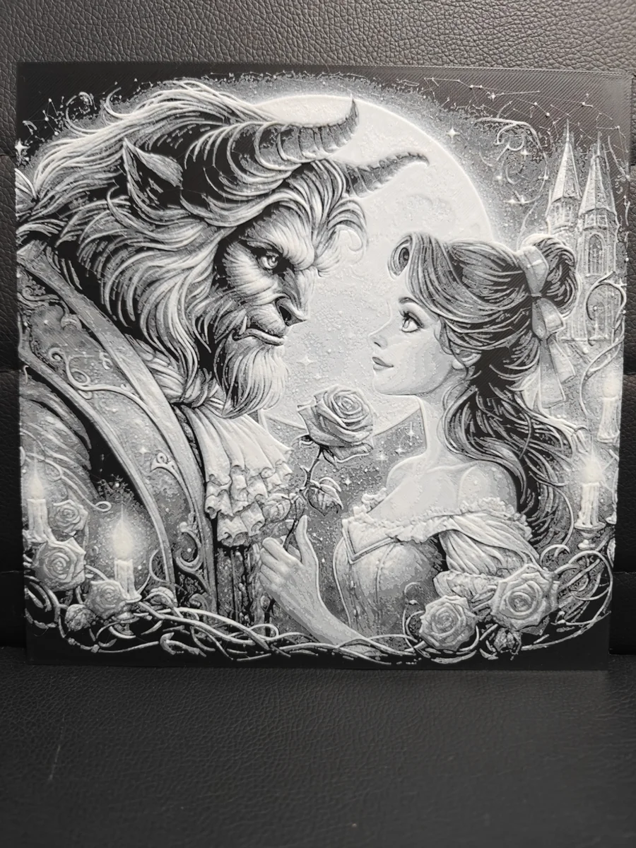 Beauty and the Beast by TheHueforgeLady HueForge model: Beauty and the Beast by TheHueforgeLady