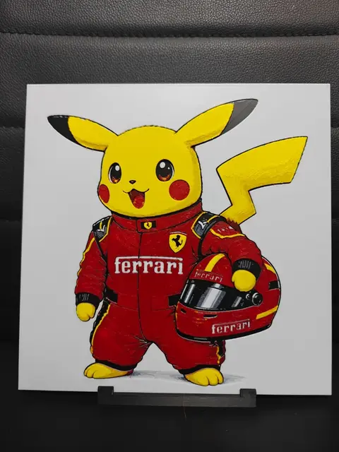 Pikachu Ferrari F1 Driver