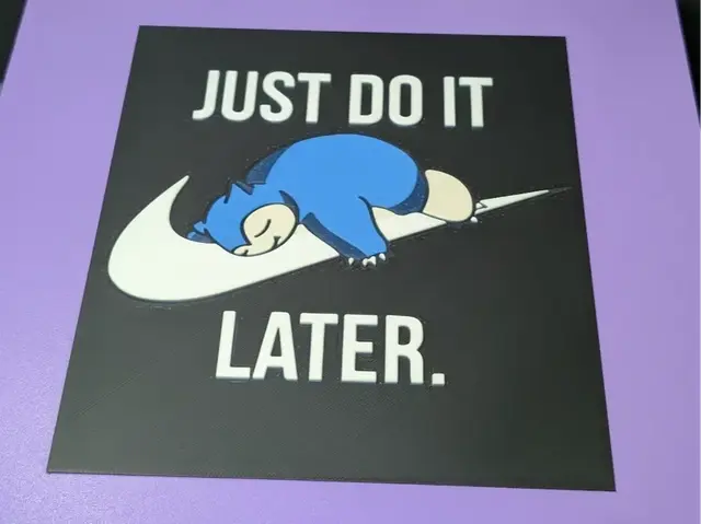 HueForge model: Snorlax Just Do It. Later by S0und_Lab