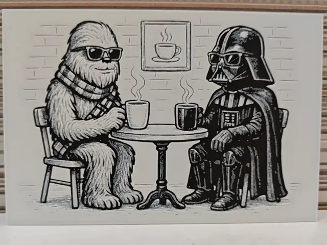 Hueforge Chewbacca and Dark Vader