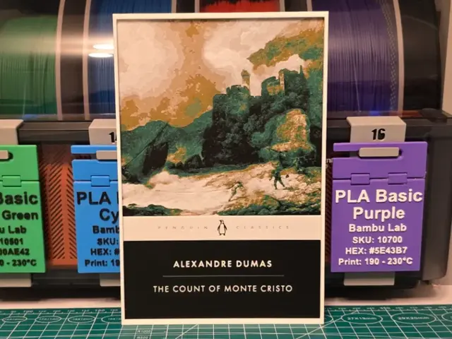 HueForge model: The Count of Monte Cristo Book Poster - Hueforge by Lumpy3D