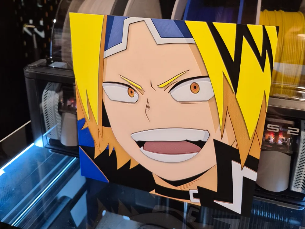 My Hero Academia - Chargebolt Closeup MHA Hueforge by Glitch Kitten HueForge model: My Hero Academia - Chargebolt Closeup MHA Hueforge by Glitch Kitten