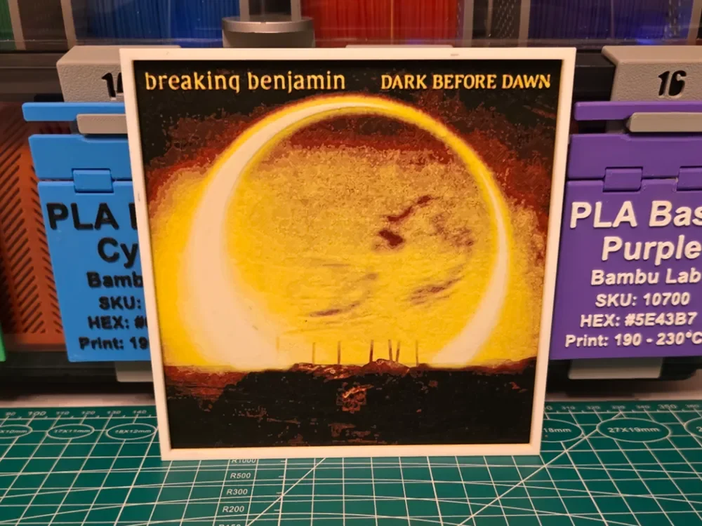 Breaking Benjamin "Dark Before Dawn" Album Art by Lumpy3D HueForge model: Breaking Benjamin "Dark Before Dawn" Album Art by Lumpy3D