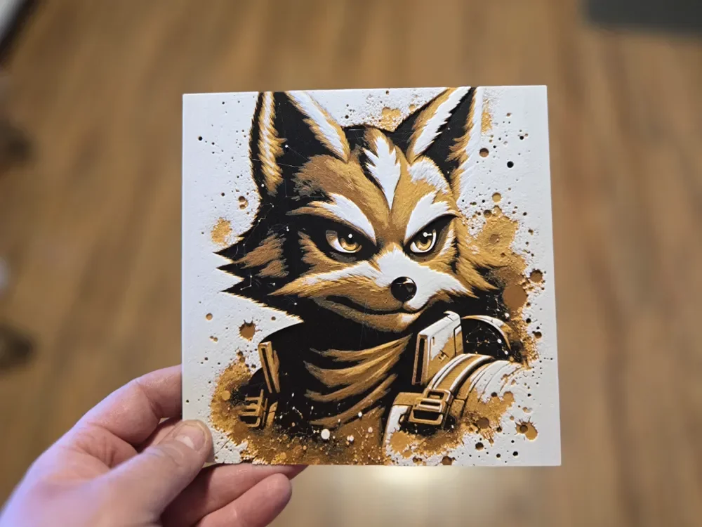 Graffiti StarFox Hueforge by 3Ree Printing HueForge model: Graffiti StarFox Hueforge by 3Ree Printing