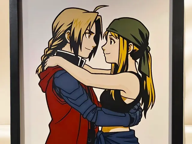 HueForge model: Winry and Edward (EdWin) - Full Metal Alchemist by Side Quest Hues