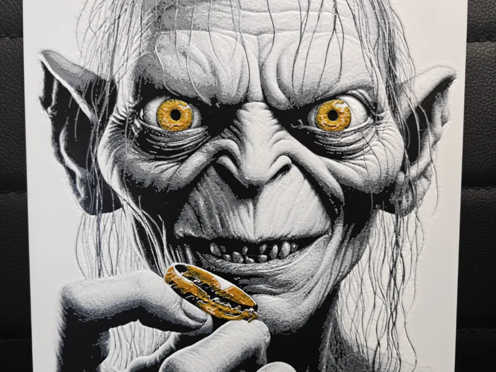 Gollum My Precious One Ring LOTR by TheHueforgeLady HueForge model: Gollum My Precious One Ring LOTR by TheHueforgeLady