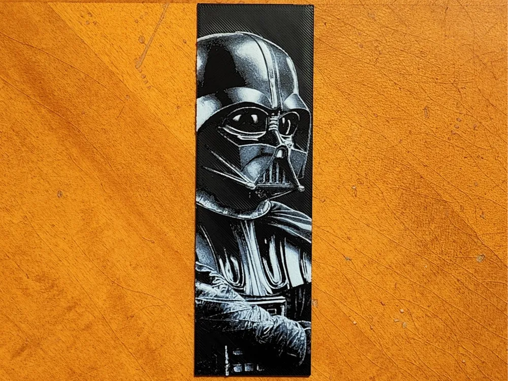 Darth Vader Bookmark - 3 Colours by Sarge HueForge model: Darth Vader Bookmark - 3 Colours by Sarge