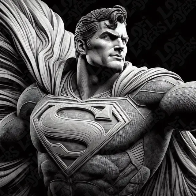 HueForge model: Superman Relife Style Hueforge by LoFi Layers