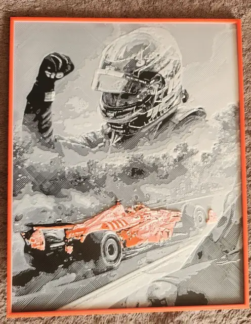 HueForge model: Leclerc Ferrari Monza Victory - HueForge by keko