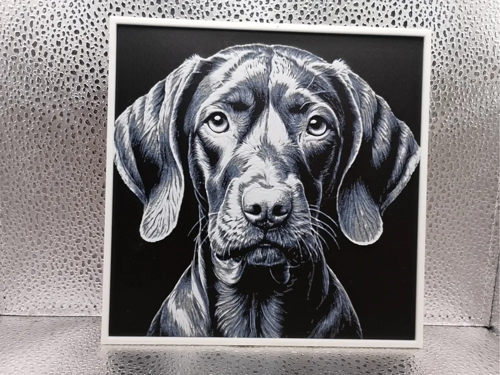 Wire-Haired Vizsla – Hueforge by Borishotch Industries HueForge model: Wire-Haired Vizsla – Hueforge by Borishotch Industries