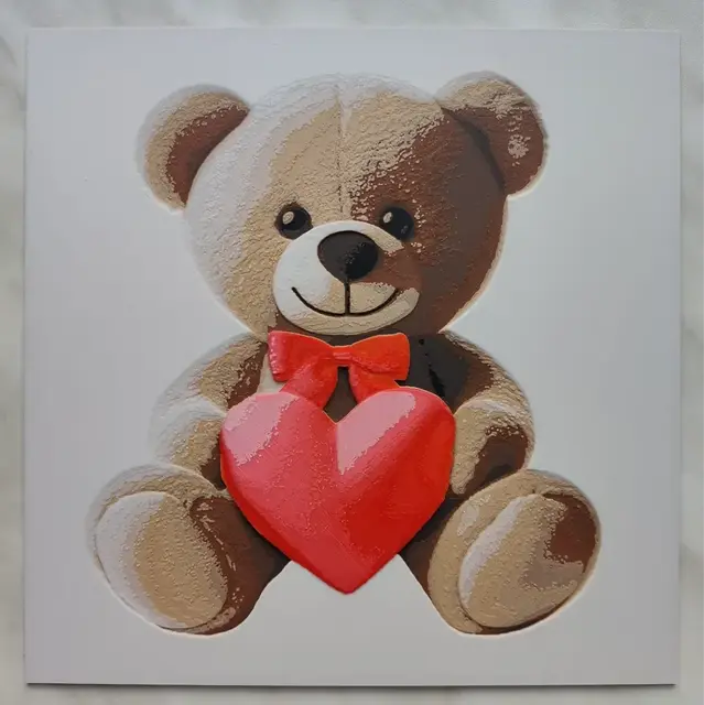 HueForge model: Teddy bear with heart - Hueforge by BeaN