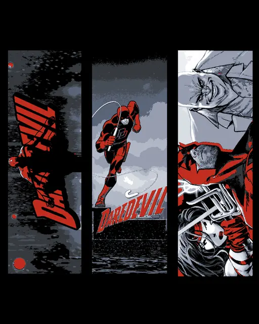 HueForge model: fanart - street tough and willing to put it all on the line - Daredevil - Set of bookmarks by BooneCo3d