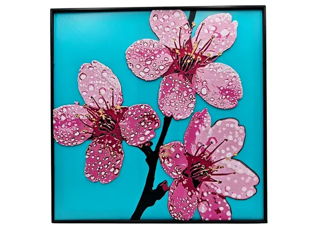 HueForge model: Orchid Droplets by BusyKikiBee