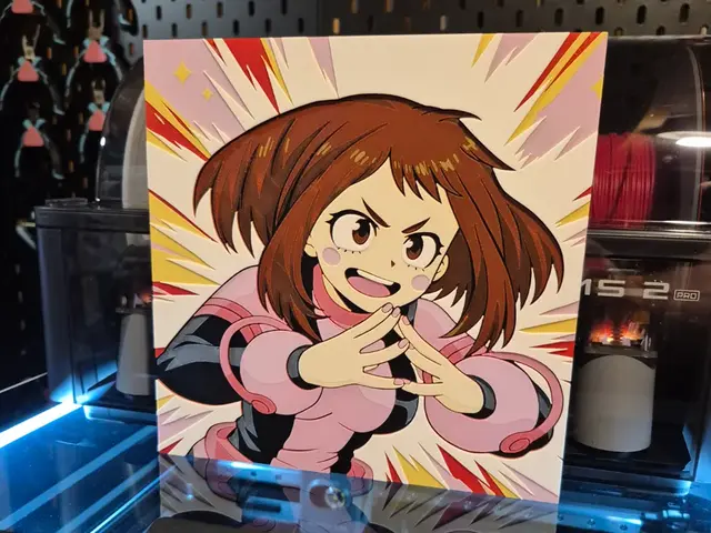 HueForge model: My Hero Academia - Ochaco Uraraka MHA Hueforge by Glitch Kitten