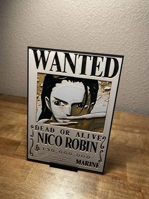 HueForge model: Robin - Wanted Poster by Cloudy Nostalgia