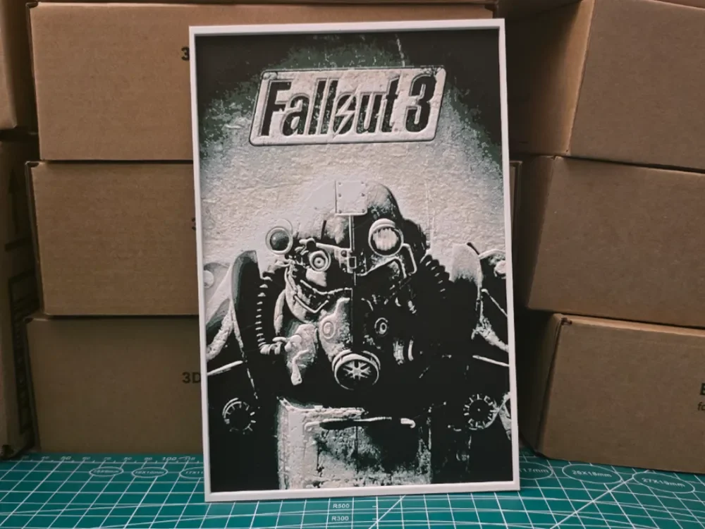 Fallout 3 Poster - Hueforge Art by Lumpy3D HueForge model: Fallout 3 Poster - Hueforge Art by Lumpy3D