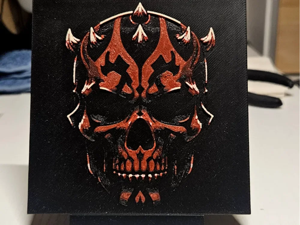 Star Wars Darth Maul Skull by Mano's 3d_Art HueForge model: Star Wars Darth Maul Skull by Mano's 3d_Art