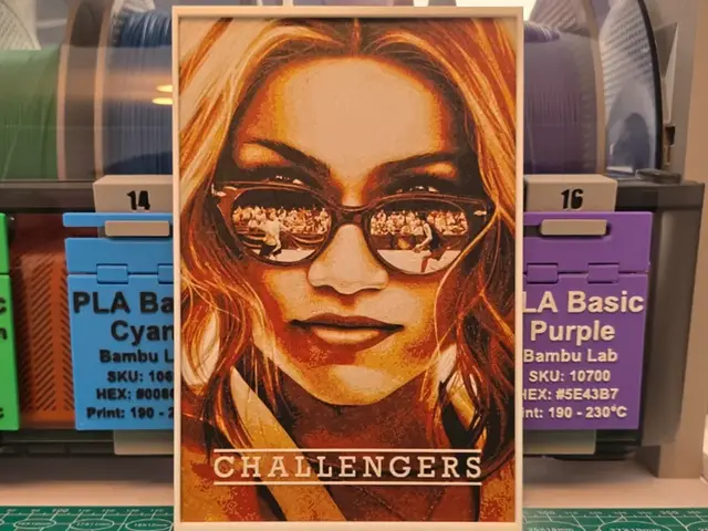 HueForge model: Challengers Movie Poster - Hueforge Art by Lumpy3D