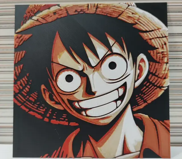 HueForge model: Portrait of Luffy by Litolunar